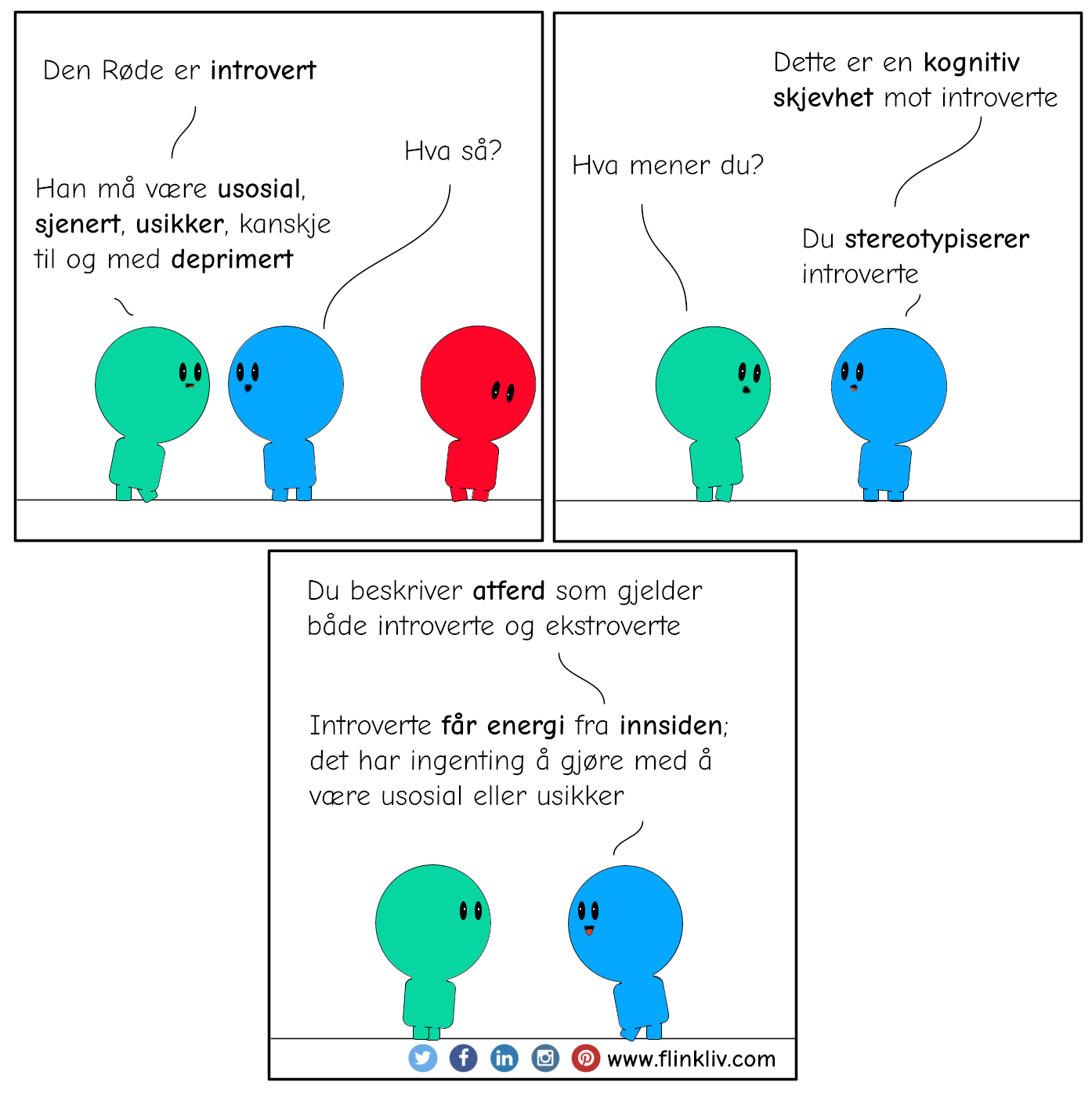 Samtale om kognitiv skjevhet mot introverte.