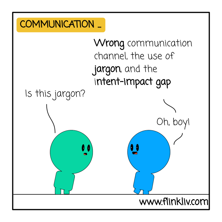 Conversation about communication barriers with jargon