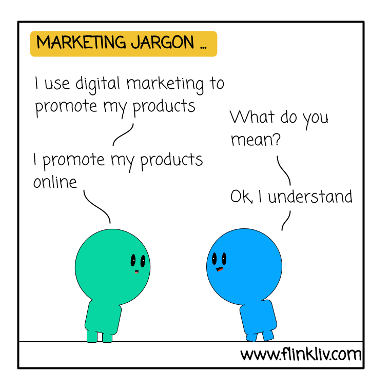 Conversation about marketing jargon